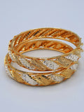 size 2.75 bangle with 2 tone plating gold-plated and silver-plated