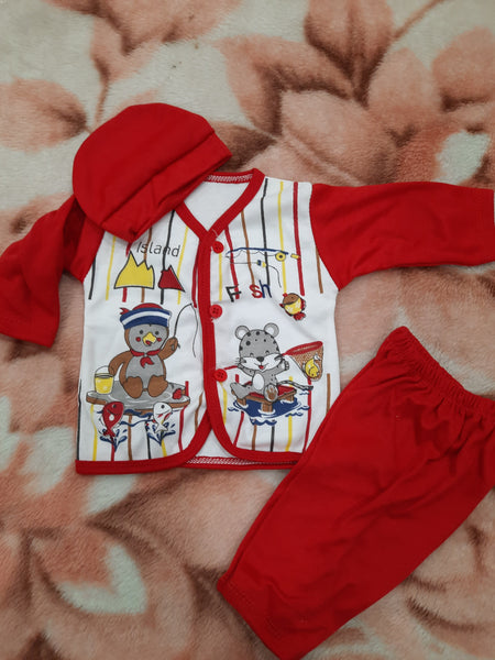 Baby set of 3 pcs including shirt cap and pants
