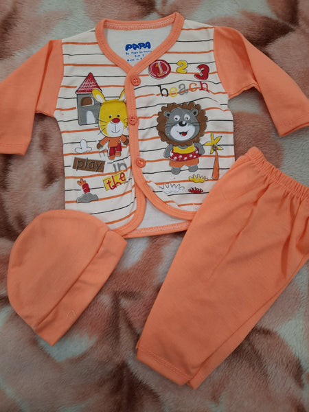 Baby suit of 3 pcs with matching cap