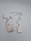 Pure silver metal Holy Book locket pendant necklace with pure silver chain openable