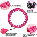 Weighted Smart Hula Hoop That Will not Fall, Smart 24 Sections Detachable Hoola Hoop, Suitable for Adults and Children