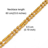 Anniyo 60cm/70cm Beads Chain Bamboo Necklaces for Women Men Chain Gold Color African Jewelry Hawaiian #194006