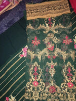 ORIGINAL Pakistani designer dress by Baroque Embroidered Chiffon Collection STITCHED