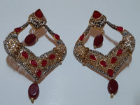 Golden stones Spade Style Earrings with Gold-plated Base - NATASHAHS