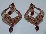 Golden stones Spade Style Earrings with Gold-plated Base - NATASHAHS