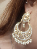 Gold plated earrings and teeka - NATASHAHS