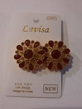 Chrysanthemum flower & Square Earrings of 1.25 inch - NATASHAHS