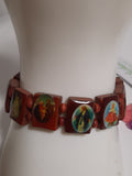 Christianity religious wooden Bracelet with religious pictures hand made barcelet