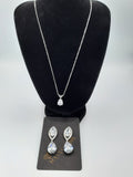 Crystal Eye Gem earrings with necklace - NATASHAHS