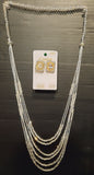 Crystal White stone Gold Plated Elegant Earrings with necklaces - NATASHAHS