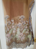 NEW stitched Light purple dress with silver embroidery