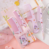 2pcs/set Cute Kids Hairdressing Comb Anti-static Pointed Tail Comb for Girls Strawberry Fruit  Hair Cmb Kids Hair Comb