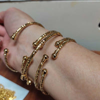 3mm African bangles for woman Ball Dubai bracelet and Bangles Indian Bangles Gold color Middle East Wedding Jewelry Gift