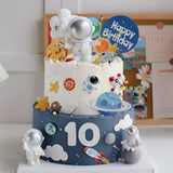 Astronaut Cake Decoration Universe Space Theme Cake Toppers Sprinkles Cakes Baking Ornaments For Kid Boy Birthday Party Supplies