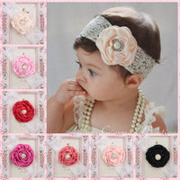 Baby Girl Headband Headwear Hairband Infant Newborn Gift Hair Accessory Clothes Princess Children Kids Toddler Pearl Floral Lace