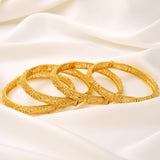 Elegant 60mm Openable Gold Color Bracelet Bangle Vintage Jewelry For Dubai Africa Arab Women Jewelry Party Gift