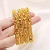 Elegant 60mm Openable Gold Color Bracelet Bangle Vintage Jewelry For Dubai Africa Arab Women Jewelry Party Gift