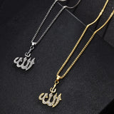Crystal Pendant Necklace Gifts Sweater Chain Necklaces Best Gifts Allah Gold Plating Necklace Chain Simulated Anchor Islamic