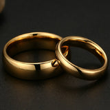 Luxury Golden Engagement Wedding Ring Couple Ring Simple Fashion Style Fine Jewelry Anniversary Gift Men and Women Ring