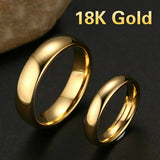 Luxury Golden Engagement Wedding Ring Couple Ring Simple Fashion Style Fine Jewelry Anniversary Gift Men and Women Ring