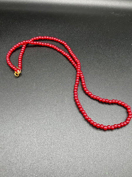 Maroon Beads Long chain for use with any pendant