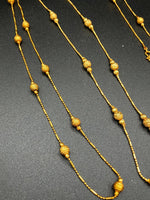 24k gold plated chain with gold plated round balls