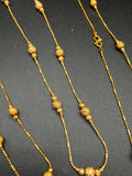 24k gold plated chain with gold plated round balls