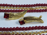 Egyptian Style polkie studded necklace set - NATASHAHS