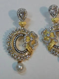 Baubles & Bells Earrings with pink stones & zircons - NATASHAHS