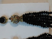 Jelly Fish Style Black colored layered handing bead strands - NATASHAHS