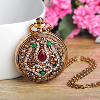Turkish Quartz Pocket Watch Necklace - NATASHAHS
