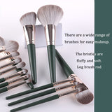 Makeup Brushes 14pcs Professional Synthetic Hair Powder Foundation Eye Shadows Blending Contour Make Up Brushes With Bag