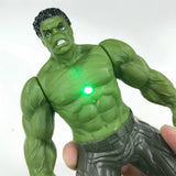 Hulk Anime Action Figure Toy Children Christmas Gift Spider Man k Pvc Movable Luminous Doll Collection Model Boys Kids Toy