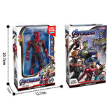 Captain America Anime Action Figure Toy Children Christmas Gift Spider Man k Pvc Movable Luminous Doll Collection Model Boys Kids Toy