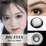 Myopia Colored Lenses with Diopter High Quality Soft Blue Lens Grey Lens Eyes Make up Beauty Pupil Contact Lenses 1 Pair