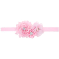 baby girl headband Infant hair floral cloth Tie bows newborn Headwear tiara headwrap Gift Toddlers bandage flower crystal Ribbon