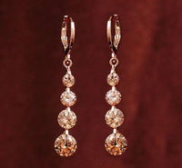 Korean Rhinestones Earrings For Women Girls Fashion Crystal Hanging Dangle Earrings Vintage Eardrop Accessories Jewelry - NATASHAHS