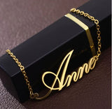 Personalized Custom Name Bracelets For Women Girls Stainless Steel Engraved Handwriting - NATASHAHS