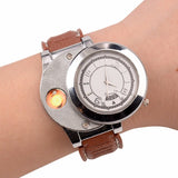 Natashahs Casual Watches Quartz Watch with USB Electronic Rechargeable Windproof Flameless Cigarette Lighter F668 - NATASHAHS