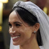 Luxury Austrian Rhinestone Meghan Princess Crown Crystal Bridal Tiaras Crown Diadem For Women Wedding Hair Accessories Jewelry - NATASHAHS