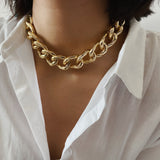 Exaggerated Cuban Big Chunky Chain Necklace & Pendant Bracelet - NATASHAHS