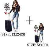 Fashion Lady Thermo Transfer Sticker On Clothes Vogue Girl Iron On Patches For Clothing DIY Washable T-shirt Clothes Sticker Set - NATASHAHS
