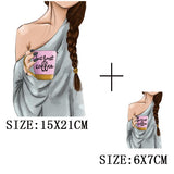 Iron On Patches for Clothing Fashion Girl Thermal Sticker On Clothes DIY A-level Washable Beauty Girl Patches Clothes Appliqued - NATASHAHS