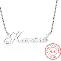 925 Sterling Silver Name Necklace Russian Personalized Nameplate Necklace Jewelry Gift for Women