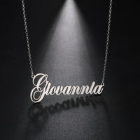 Custom Name Necklace Personalized Steel Color Stainless Steel Necklaces For Women Man Customized Jewelry
