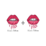 Print Lips Patches For Clothes Heat Transfer Thermal Stickers DIY Washable T-Shirts Iron On Transfer  Girls Lips Patches - NATASHAHS
