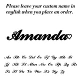 Custom Name Necklace Personalized Steel Color Stainless Steel Necklaces For Women Man Customized Jewelry