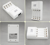 4-slot AA AAA battery universal charger automatic power off Ni-MH/Ni-CD speed smart rechargeable battery charger