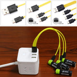 Battery Multifunctional 4-for-1 Data Cable Charging Cable Android Data Cable Micro USB Interface Charging Cable