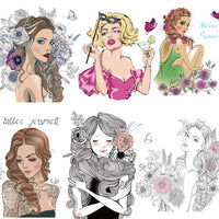 Fashion Lady Heat Transfer Stickers Clothing Patches for Top Household Iron-on Transfers DIY Decoration Appliqued Parches - NATASHAHS